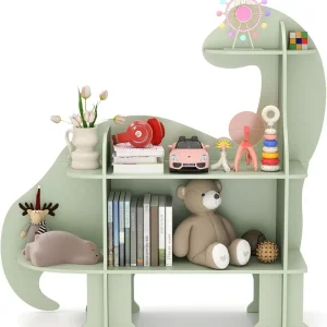Kids Bookshelf, 3-Tier Toddler Montessori Shelf Book Rack, Toy and Book Storage for Kids