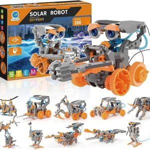 Robot Toys, 11-in-1 Education Science Experiment Kits for Kids Ages 8-12, 288 Pieces Building Set