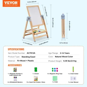 Standing Magnetic Drawing Board  with Painting Accessories