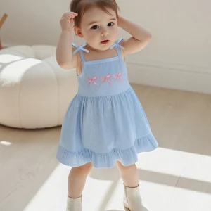 Adorable Baby Girls Floral Print Ruffle Sleeveless Dress Toddler